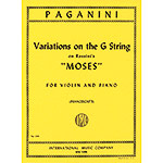 Variations on the G String on Rossini's ''Moses'', for violin and piano; Niccolo Paganini