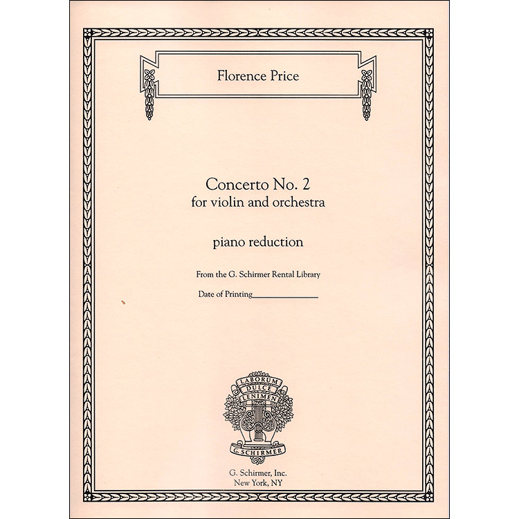 Concerto No. 2 in D minor for Violin and Piano; Florence Price (Schirmer)