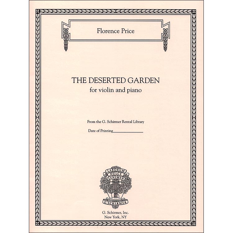 The Deserted Garden for violin and piano; Florence Price (Schirmer)