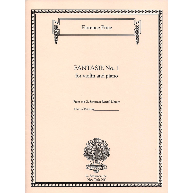 Fantasie No. 1 in G minor for Violin and Piano; Florence Price (Sch)