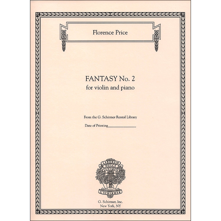 Fantasy No. 2 in F-sharp minor for Violin and Piano; Florence Price (Schirmer)