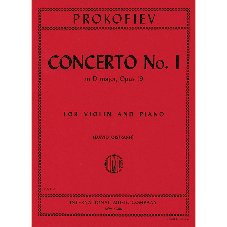 Concerto No. 1 in D Major, Op. 19, Violin and Piano; Sergei Prokofiev (International)