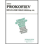Sonata in D Major, Op. 115, Solo Violin; Sergei Prokofiev (G. Schirmer)