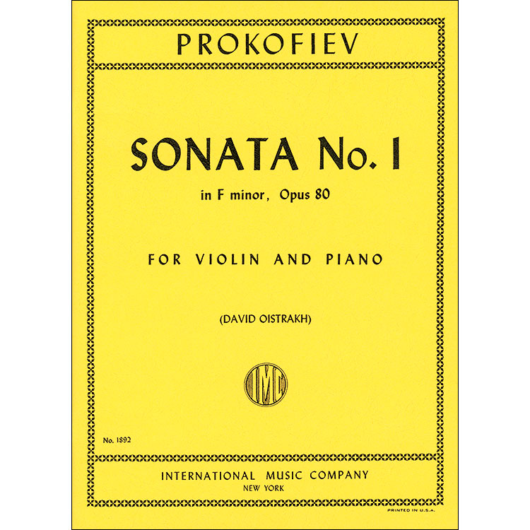 Sonata No. 1 in F Minor, Op. 80, for violin and piano (Oistrakh); Sergei Prokofiev (International)