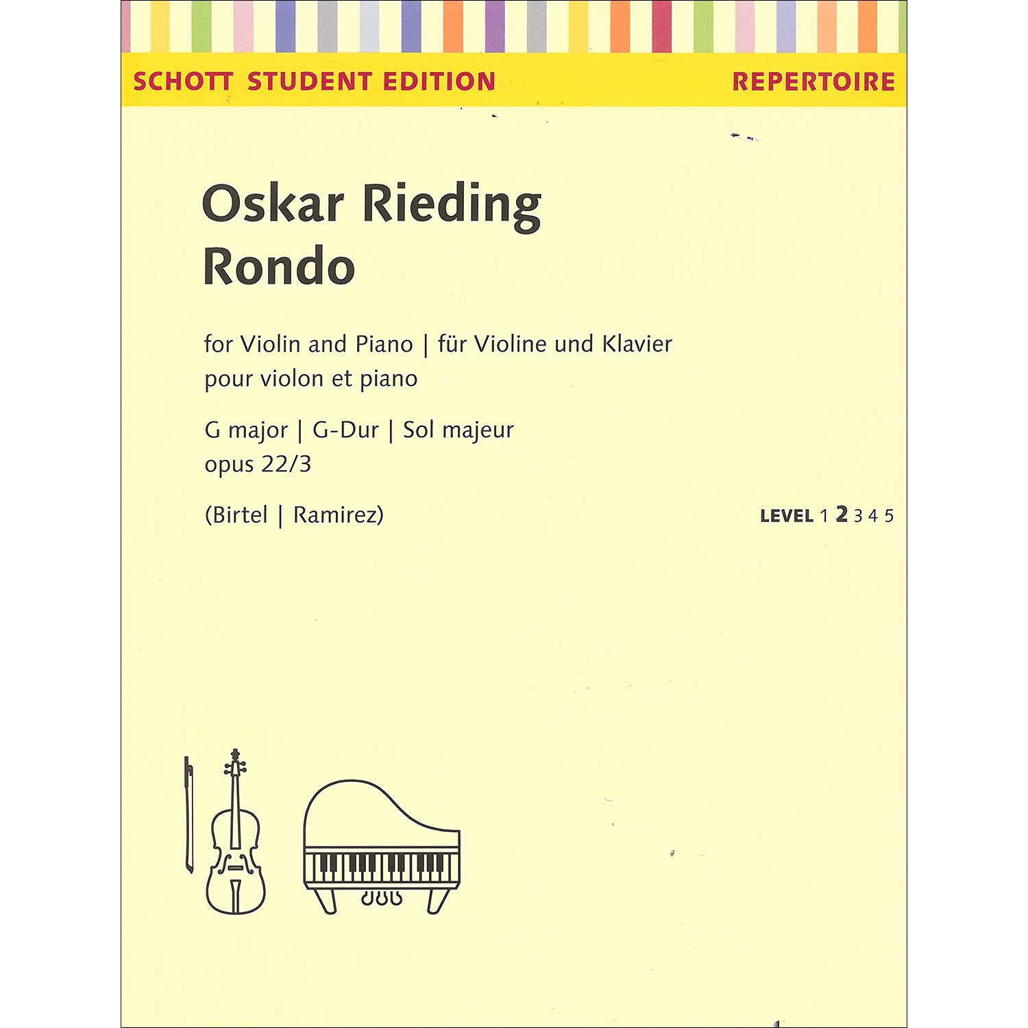 Rondo, in G Major, op. 22, no. 3 for violin & piano; Oskar Rieding