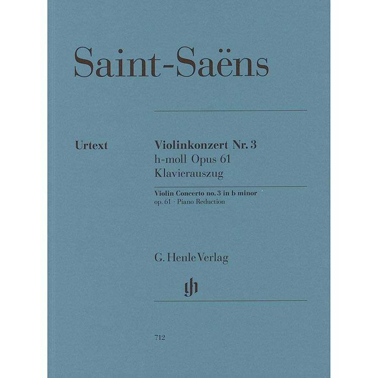 Concerto No. 3 in B Minor, Op. 61, violin (urtext); Camille Saint-Saens
