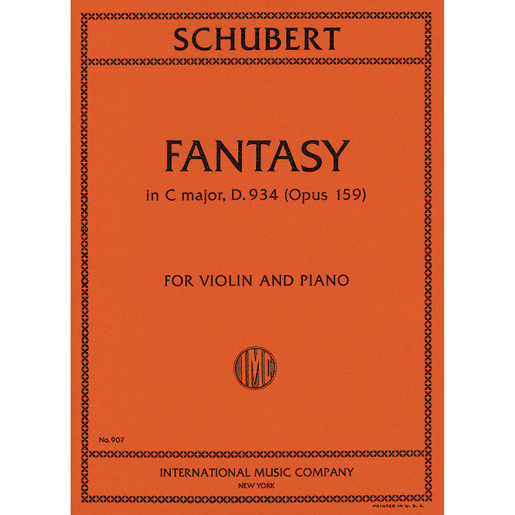 Fantasy in C Major, D. 934, (opus 159) for violin and piano; Franz Schubert