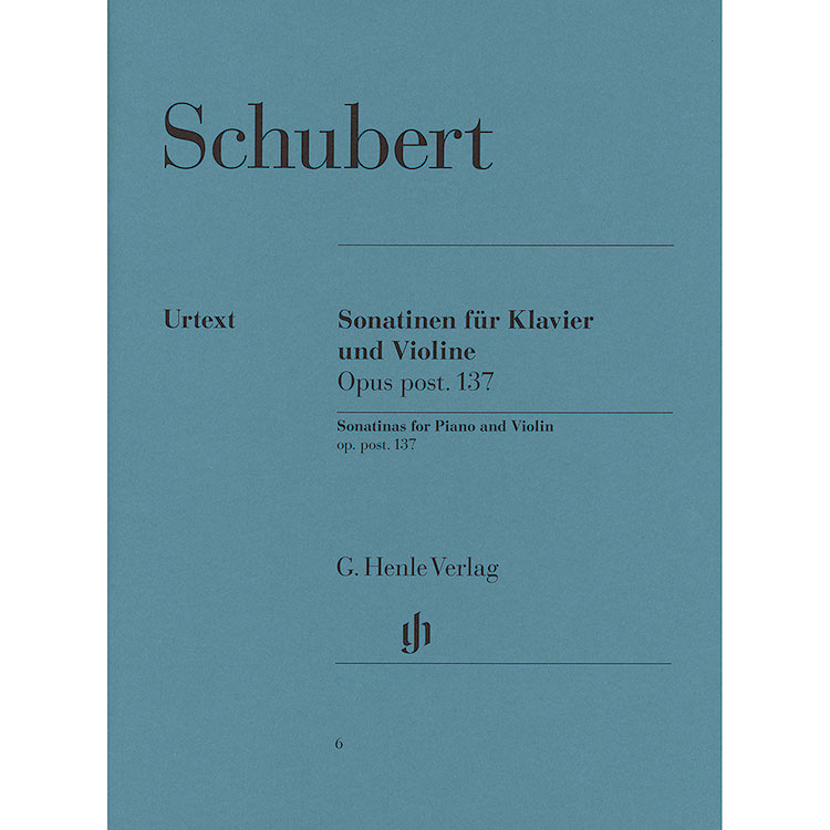 Three Sonatinas, Op. posth. 137, for violin and piano (urtext); Franz Schubert
