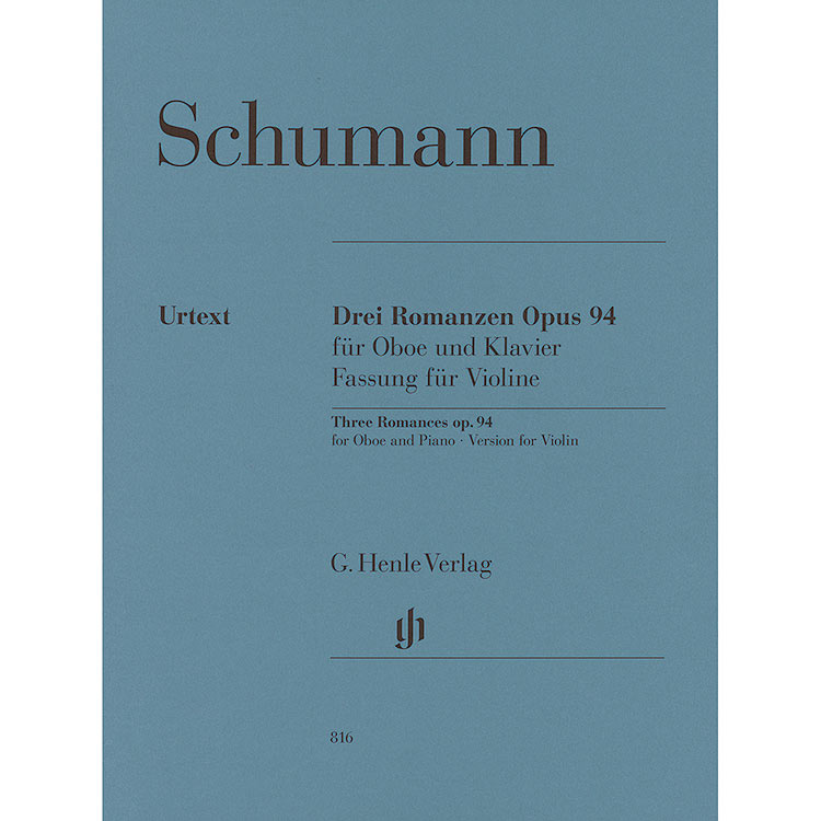 Three Romances, Op. 94 (urtext); Robert Schumann (G. Henle Verlag)