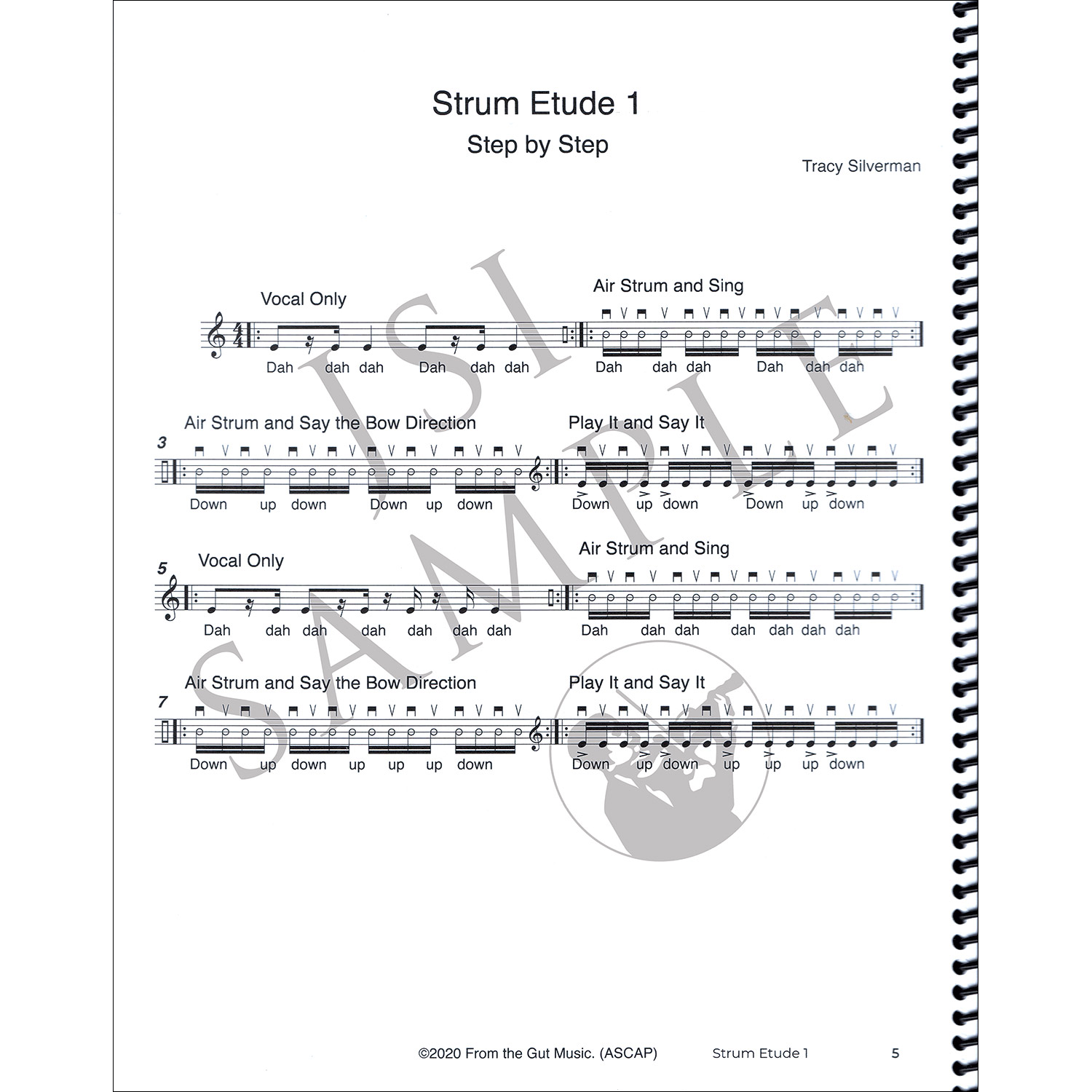 Strum Bowing Etudes for violin; Tracy Silverman Johnson String Instrument
