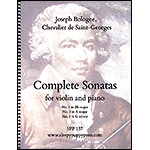 Complete Sonatas for violin and piano by Josephe Bologne, Chevalier de Saint-Georges
