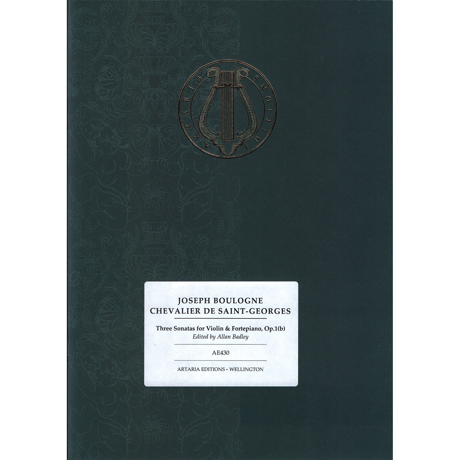 Editions)　Bologne,　String　Saint-Georges　and　Chevalier　for　(Artaria　Joseph　1(b);　Johnson　opus　violin　Sonatas　de　Instrument　Three　piano,