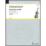 Concerto in D Major, violin and piano; Igor Stravinsky (Schott Editions)