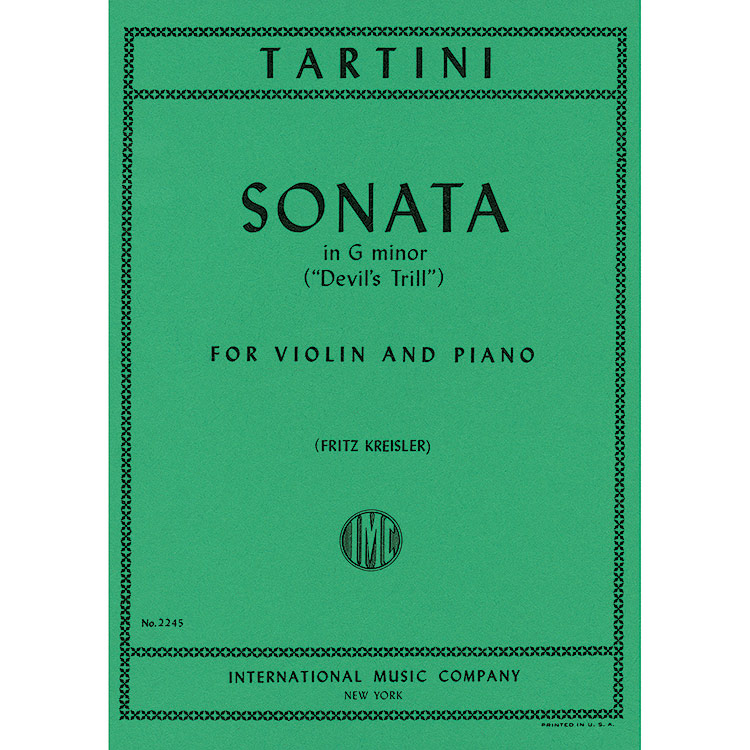 Sonata in G Minor "Devil's Trill' for violin and piano (Kreisler); Giuseppe Tartini
