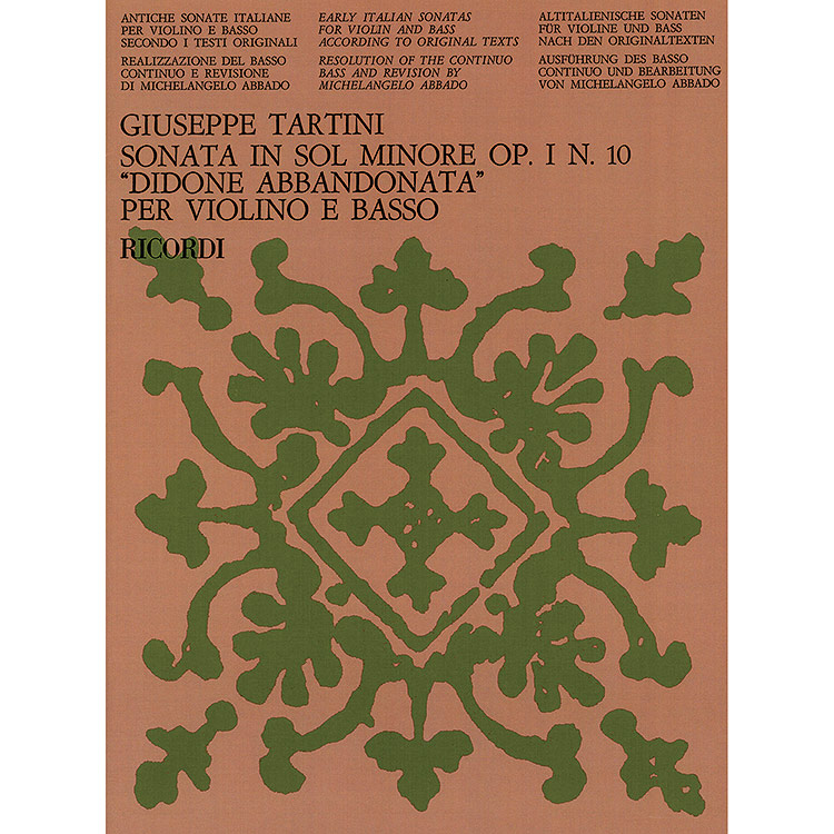 Sonata in G Minor "Didone Abbandonata" for violin and basso continuo; Giuseppe Tartini