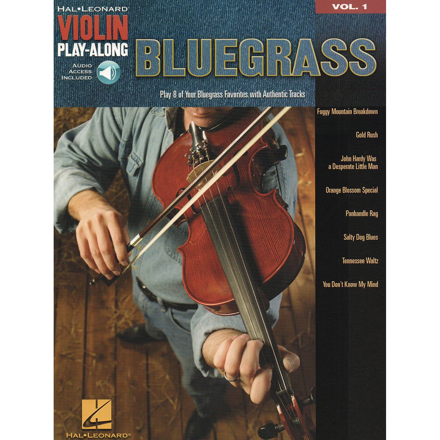 Bluegrass Violin PlayAlong, volume 1, book/audio access (Hal Leonard