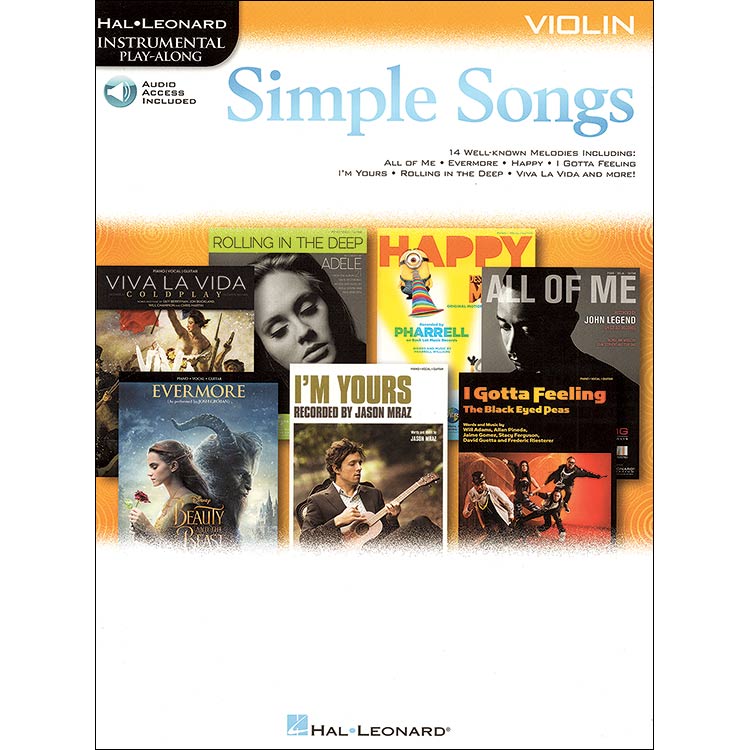 Simple Songs, Instrumental Play-Along, for violin, with online audio access; Various (Hal Leonard)