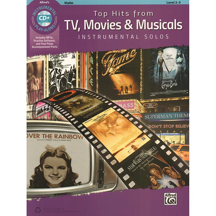 Top Hits from TV, Movies, and Musicals for violin, book with CD; Various (Alfred)