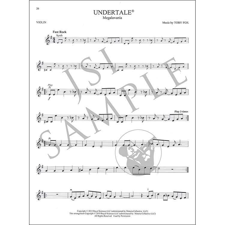 Video Game Music for Violin, with online audio access; Various (Hal