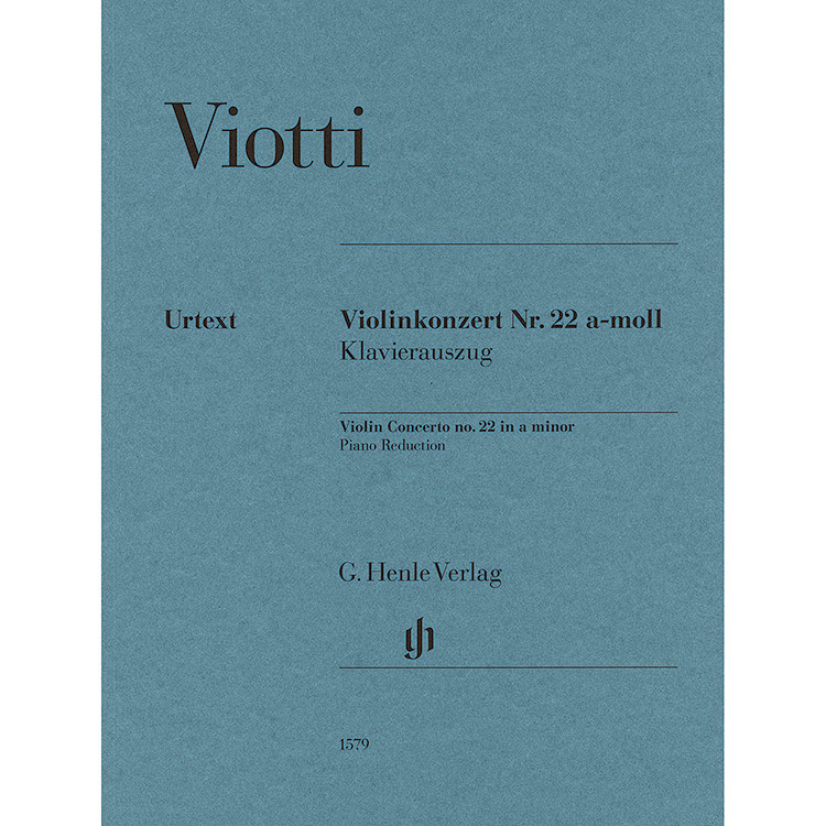 Concerto No. 22 in A Minor, for violin and piano (urtext); Giovanni Viotti