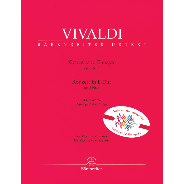 Concerto in E Major, Op.8/1, for Violin and Piano "Spring" (Jubilee Edition); Antonio Vivaldi