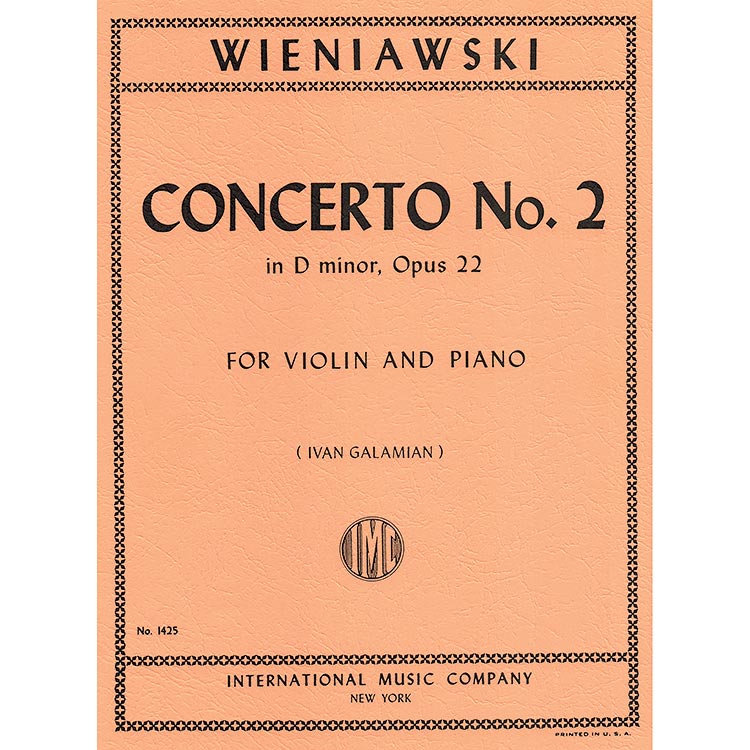 Concerto No. 2 in D Minor, op. 22, violin and piano; Henryk Wieniawski (International)