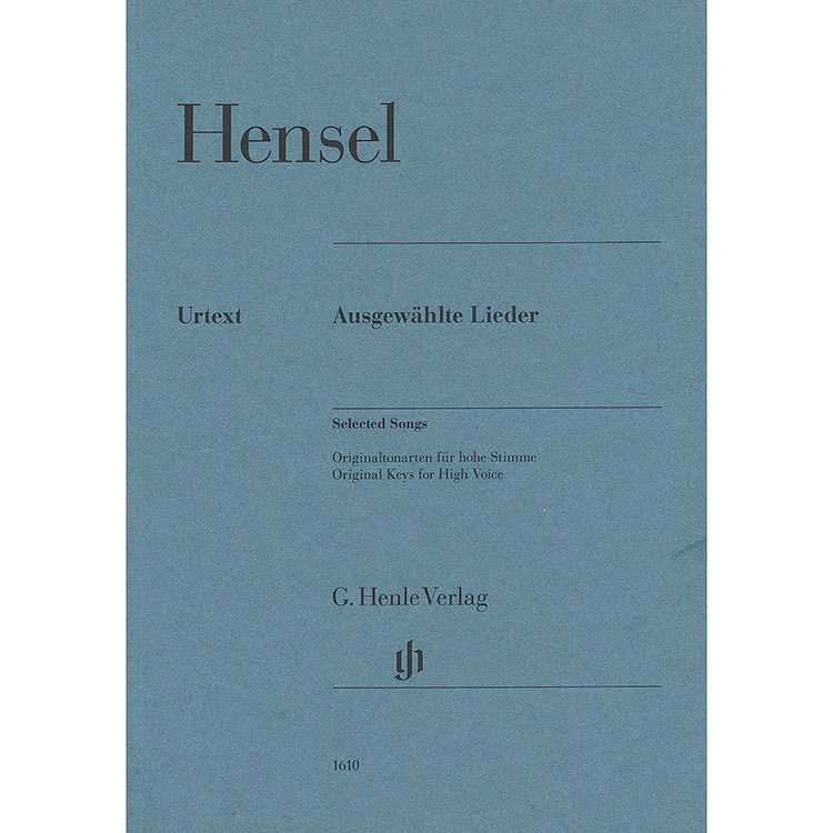 Selected Songs for High Voice; Fanny Hensel