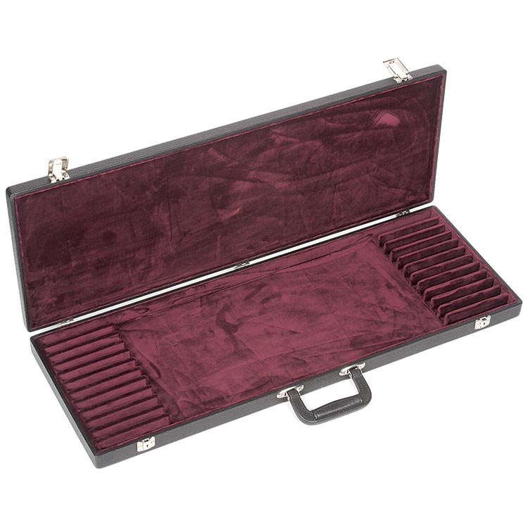 Bobelock Twelve Bow Case, Vinyl-Covered with Wine Interior