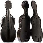 Accord Hybrid Black 4/4 Large Size Cello Case with Gray Interior