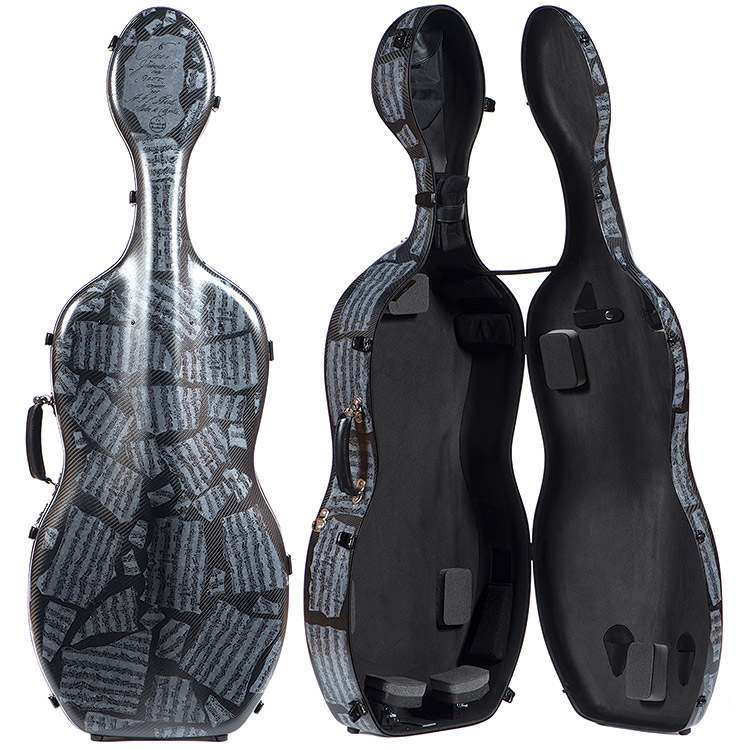 Accord Hybrid 4/4 Cello Case, Bach Manuscript design