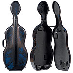 Accord Ultralight 3-D Blue 4/4 Medium Size Cello Case with Gray Interior