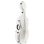 Accord Ultralight White 4/4 Medium Size Cello Case with Gray Interior
