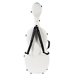 Accord Ultralight White 4/4 Medium Size Cello Case with Gray Interior