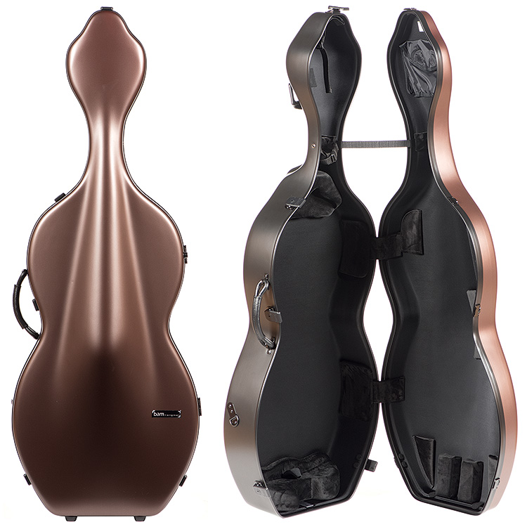 Bam Bonbon Hightech Cello Case with Wheels, Brown/Black