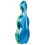 Bam Bonbon Hightech Cello Case with Wheels, Blue/Green