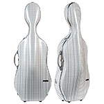 Bam Cabourg Hightech Slim Cello Case, Silver Exterior with Grey Seal