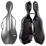 Bam Sky Hightech Slim Cello Case, Grey Exterior