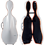 Bam France Ice Supreme Hightech Polycarbonate Cello Case, White with Orange Seal