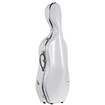 Bam France Ice Supreme Hightech Polycarbonate Cello Case, White with Silver Seal
