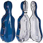 Bobelock 2000W Blue Fiberglass 4/4 Extra Large Cello Case