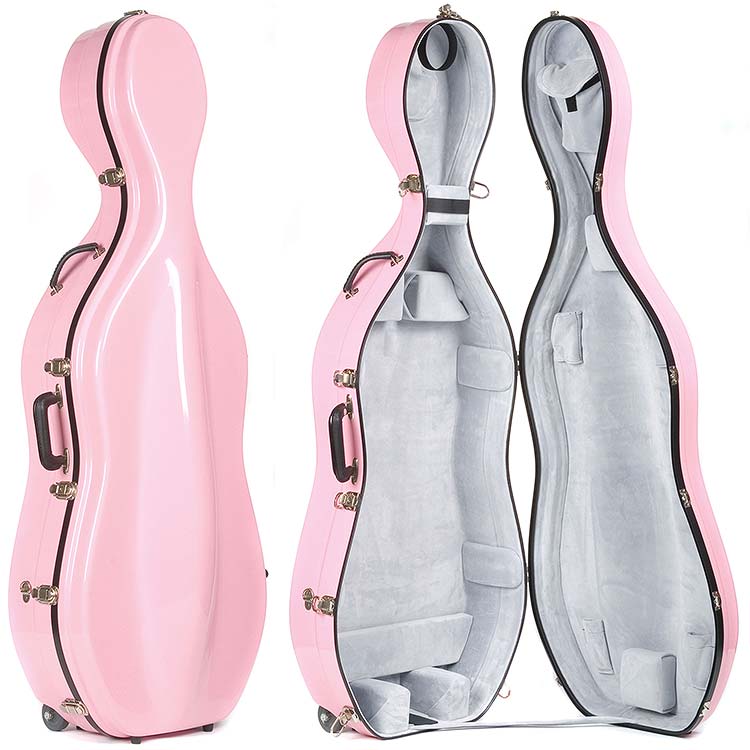 Bobelock 2000W Pink Fiberglass 4/4 Cello Case