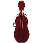 Bobelock 2000W Burgundy Fiberglass 4/4 Cello Case
