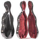 Bobelock 2002 Slim Black Fiberglass 4/4 Cello Case
