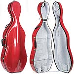 Bobelock 2002 Slim Red Fiberglass 4/4 Cello Case