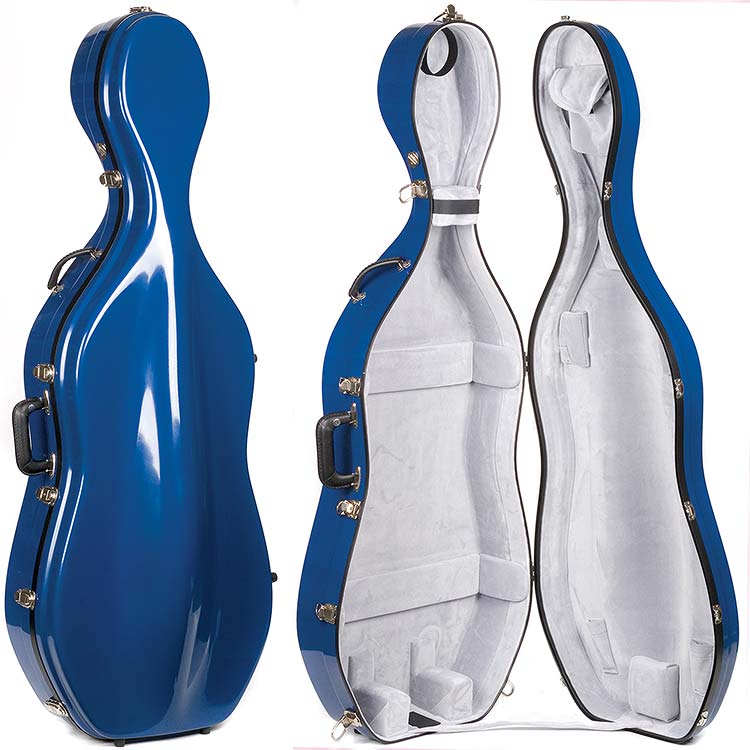 Bobelock 2002 Slim Blue Fiberglass 4/4 Cello Case