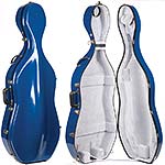 Bobelock 2002 Slim Blue Fiberglass 4/4 Cello Case