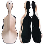 Carlisle Prestige 4/4 Cello Case, Brushed Gold with Black Interior