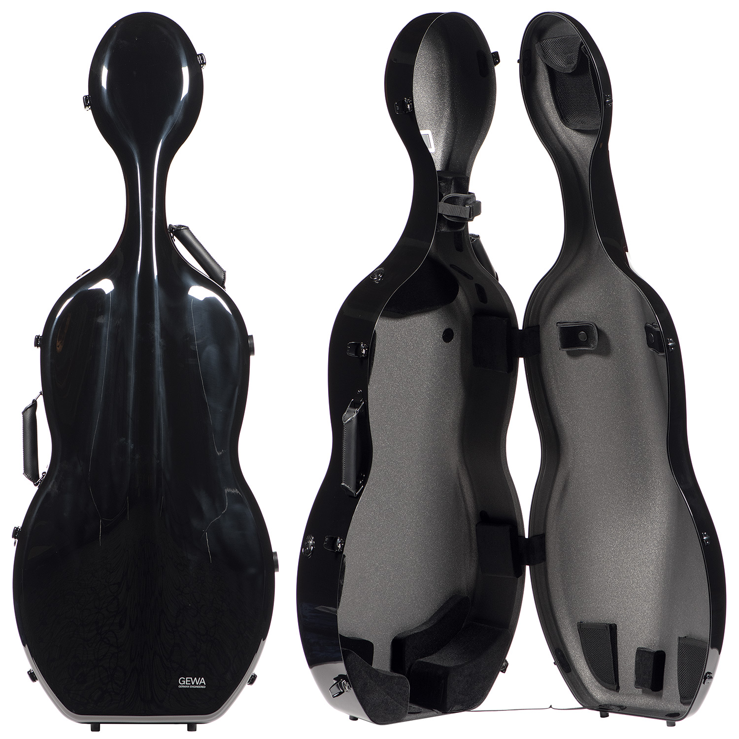弦楽器 GEWA Cello case HighPerformanceCarbon2.7 Gewa High Performance Carbon 2.7 Black Cello Case | Johnson String