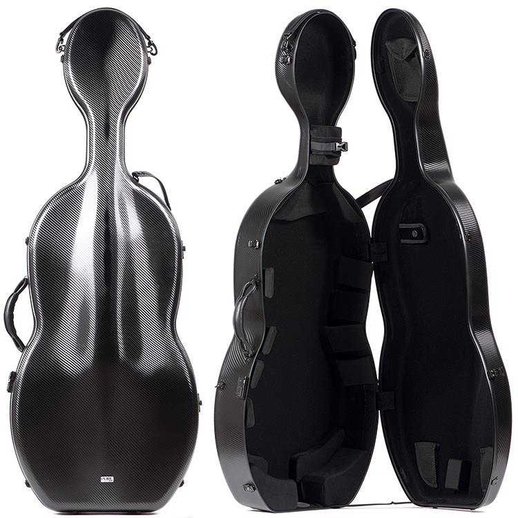 Gewa Pure 4.8 Polycarbonate 4/4 Cello case with wheels, Black