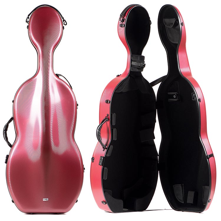 Gewa Pure 4.8 Polycarbonate 4/4 Cello case with wheels, Red